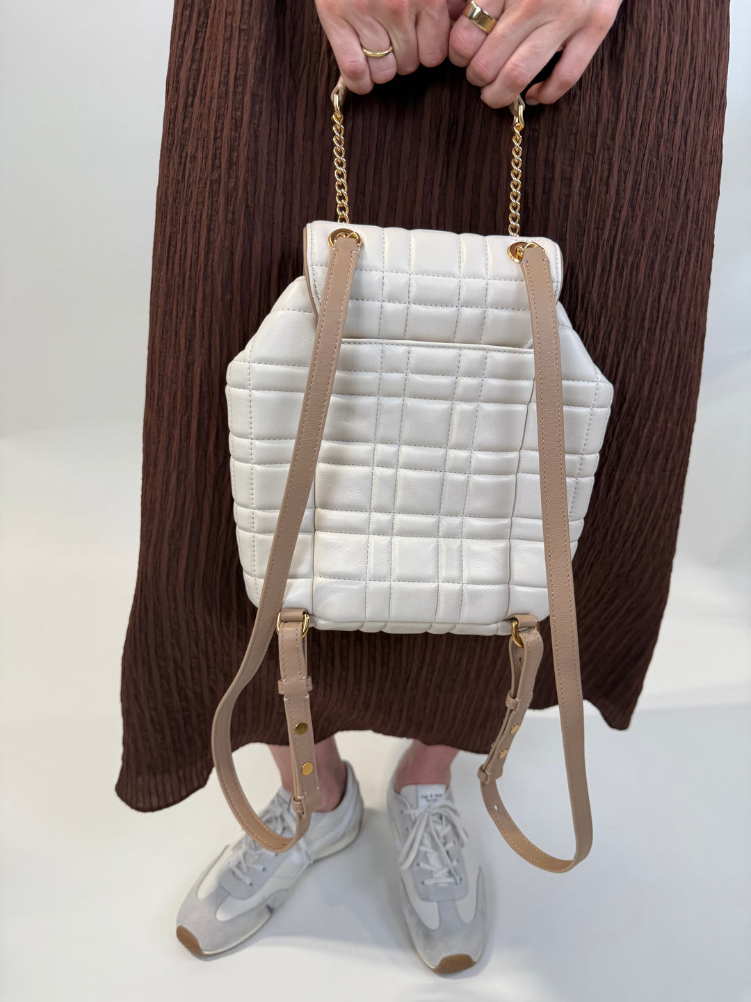 Kate Spade Evelyn Small Leather Backpack in Cream NWOT (retail $495)