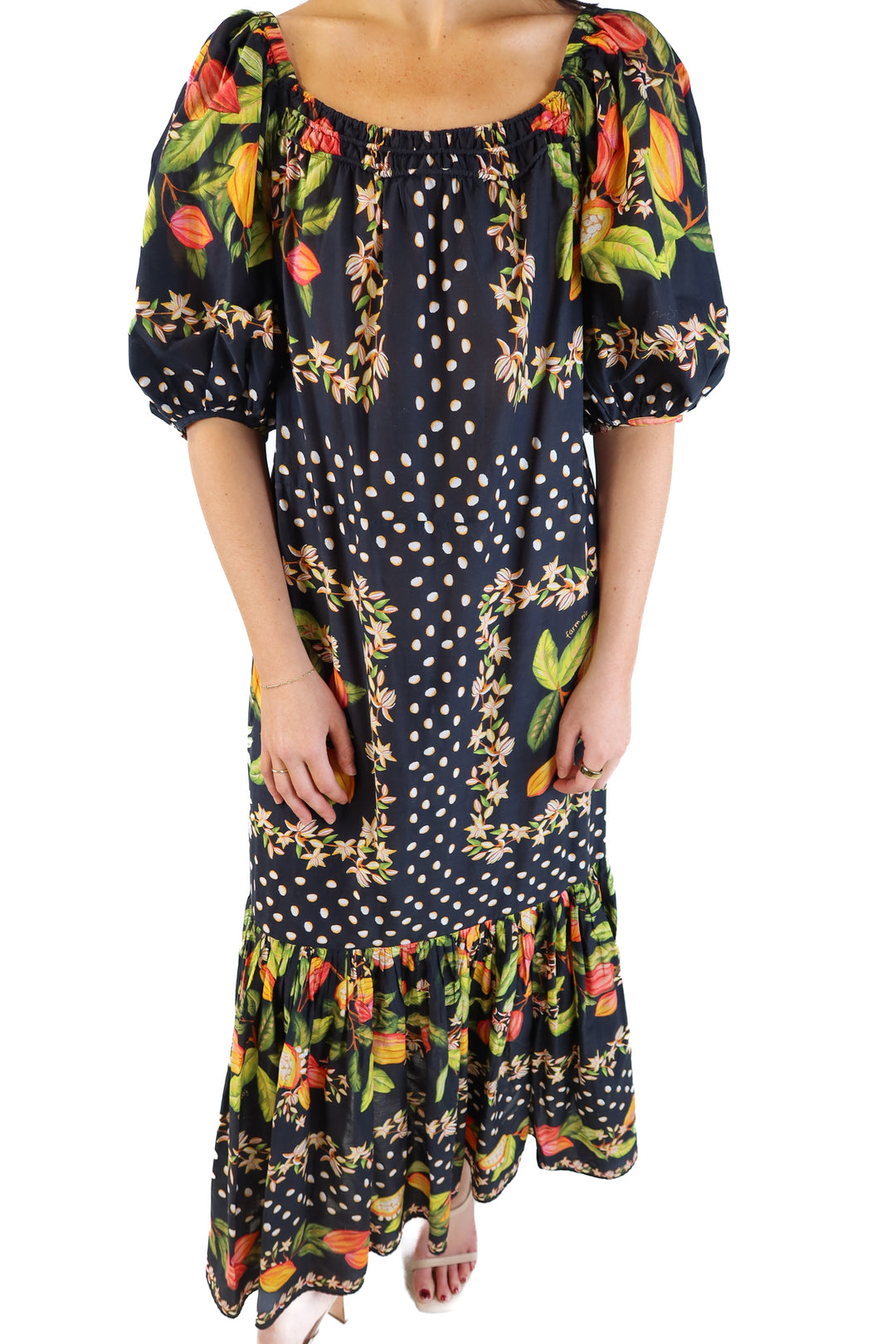 Farm Rio Cotton Floral Maxi Dress (S; retail $360)