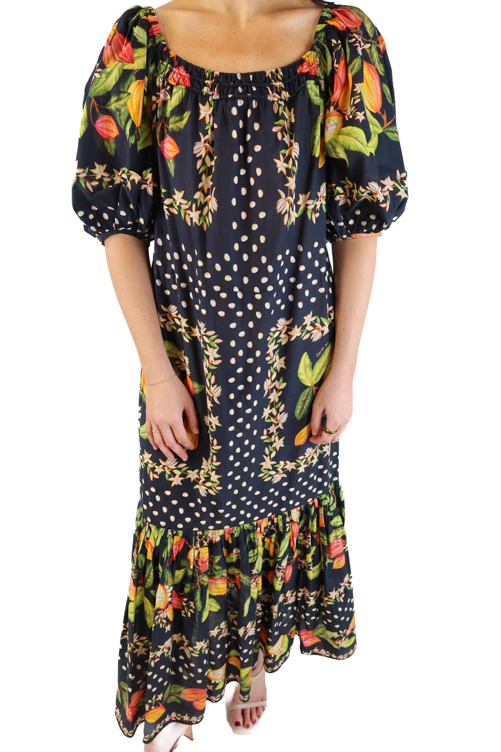 Farm Rio Cotton Floral Maxi Dress (S; retail $360)