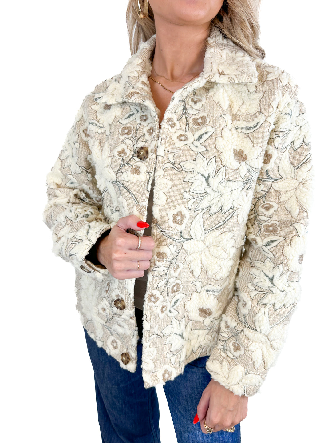 Abercrombie Floral Textured Jacket NWT (XS)