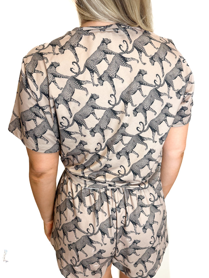 Mason Grey Cheetah Pajamas (XS)