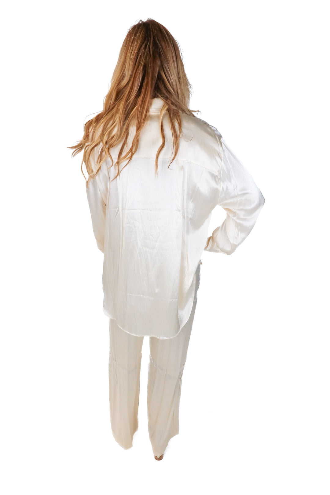 wayf ivory silk set NWT (M)