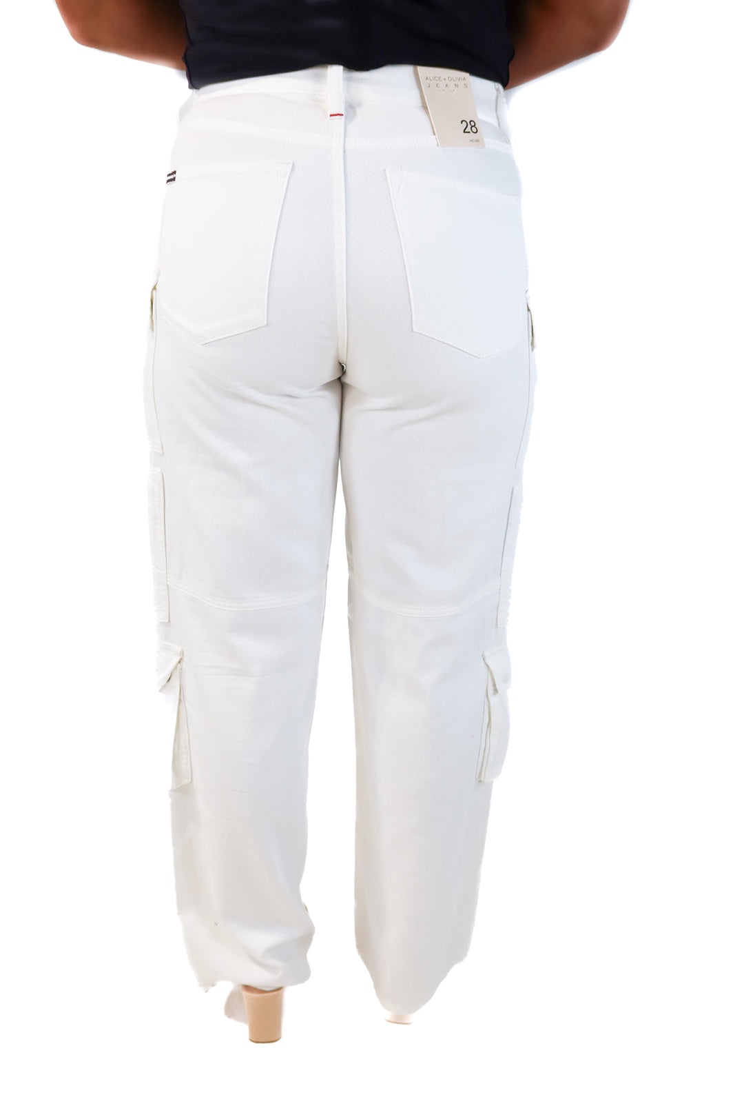 Alice & Olivia white cargo pant NWT (28; retails for $395)