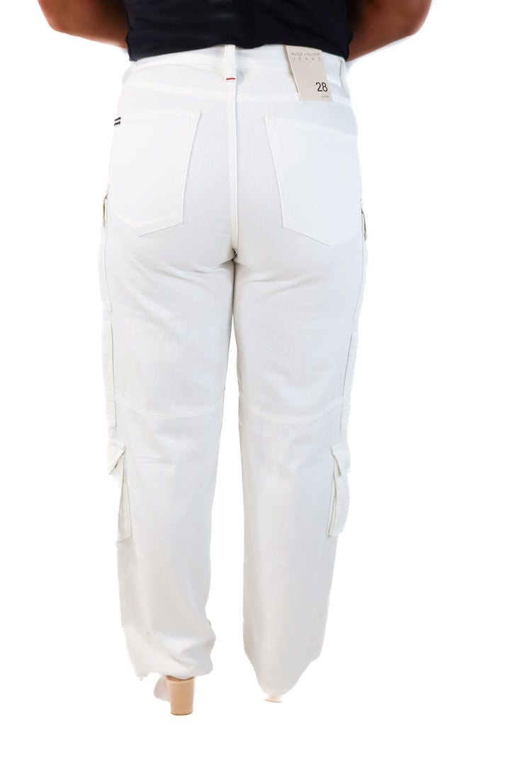 Alice & Olivia white cargo pant NWT (28; retails for $395)