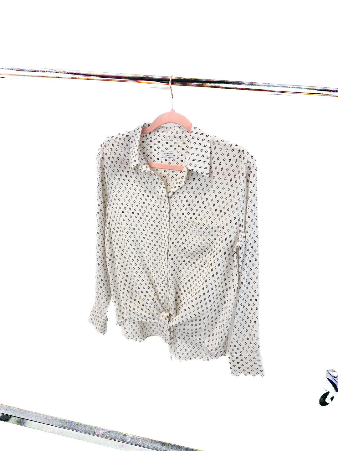 equipment silk printed button up top NWT (xs; retail $278)