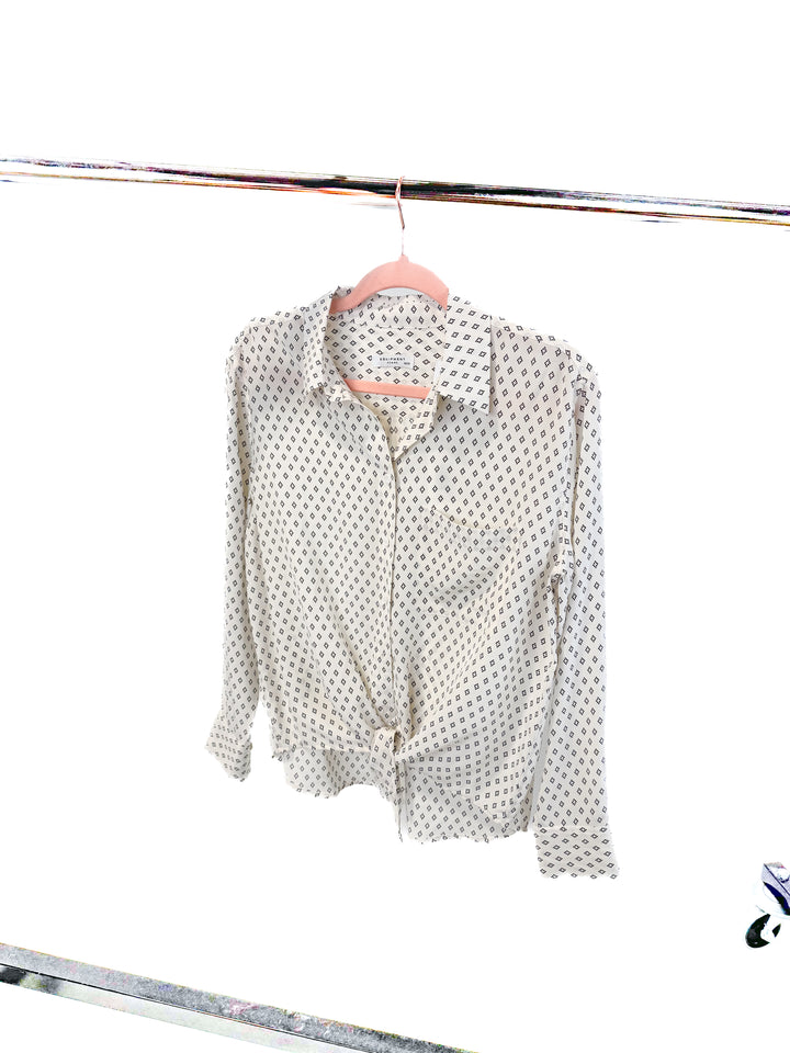 equipment silk printed button up top NWT (xs; retail $278)