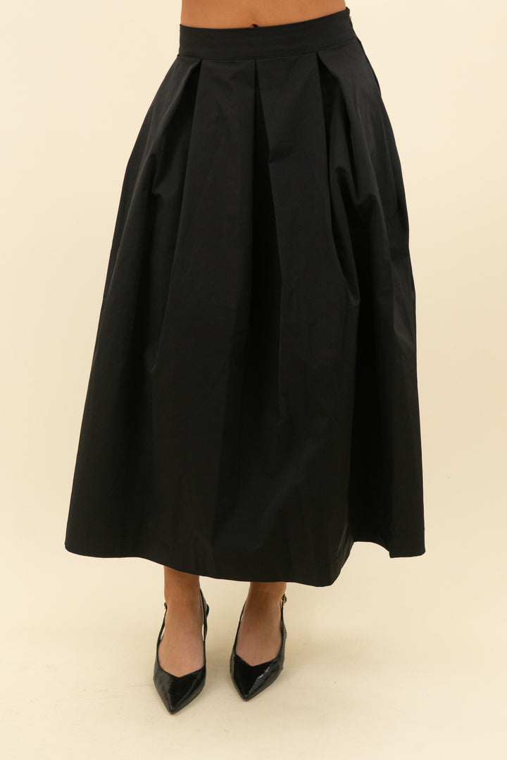 avara black maxi skirt nwt (s; retail $68)
