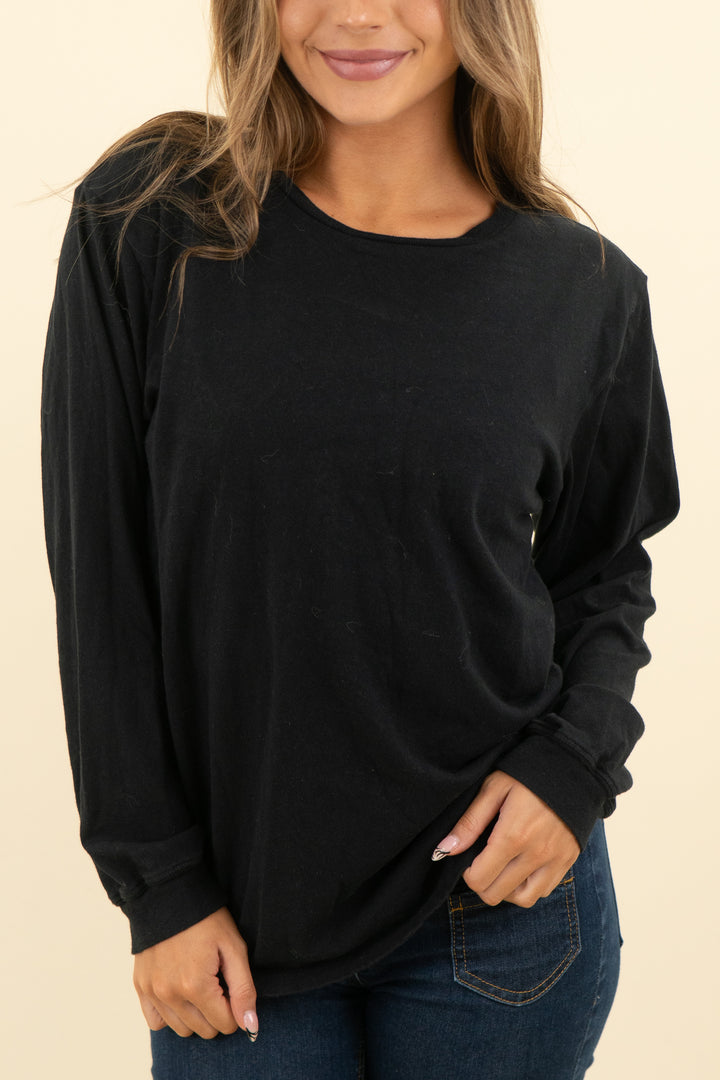 mother black long sleeve top (s; retail $100)
