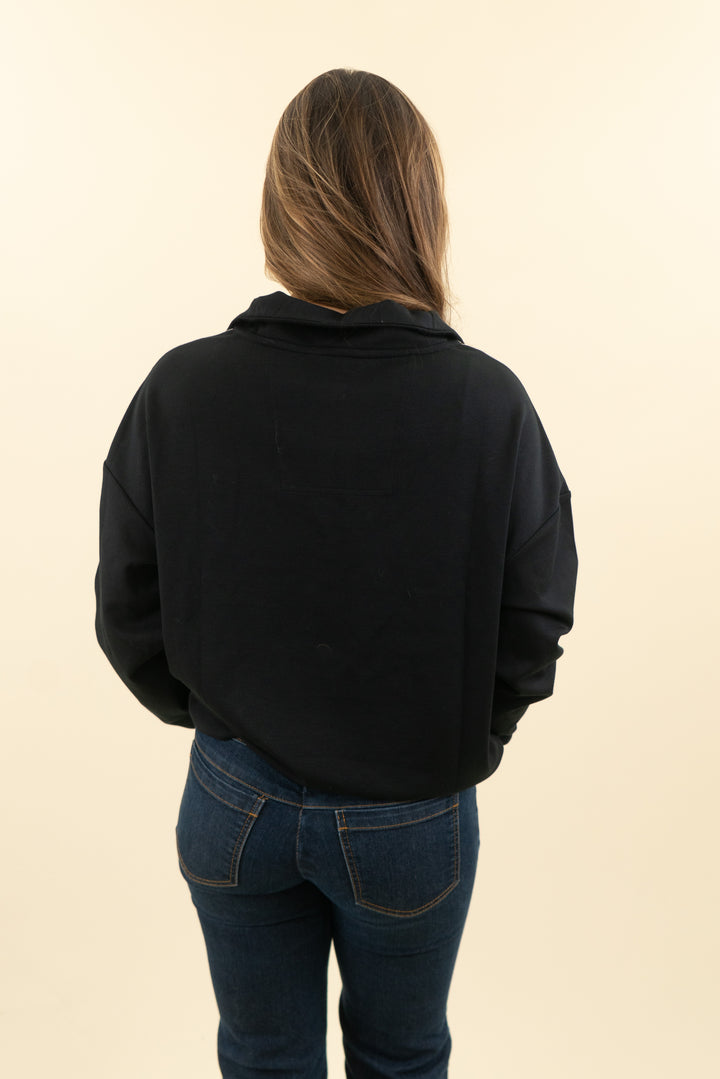alp n rock black and white quarter zip (s; retail $398)