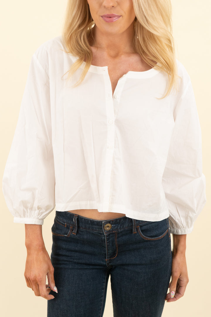 tuckernuck white button down blouse (s; retail $168)