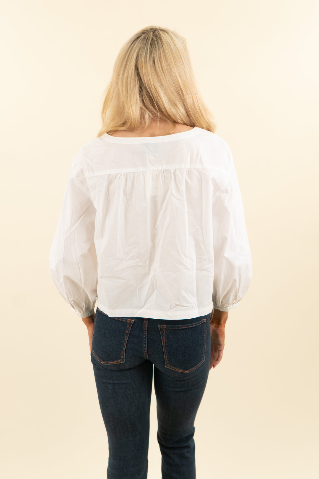 tuckernuck white button down blouse (s; retail $168)