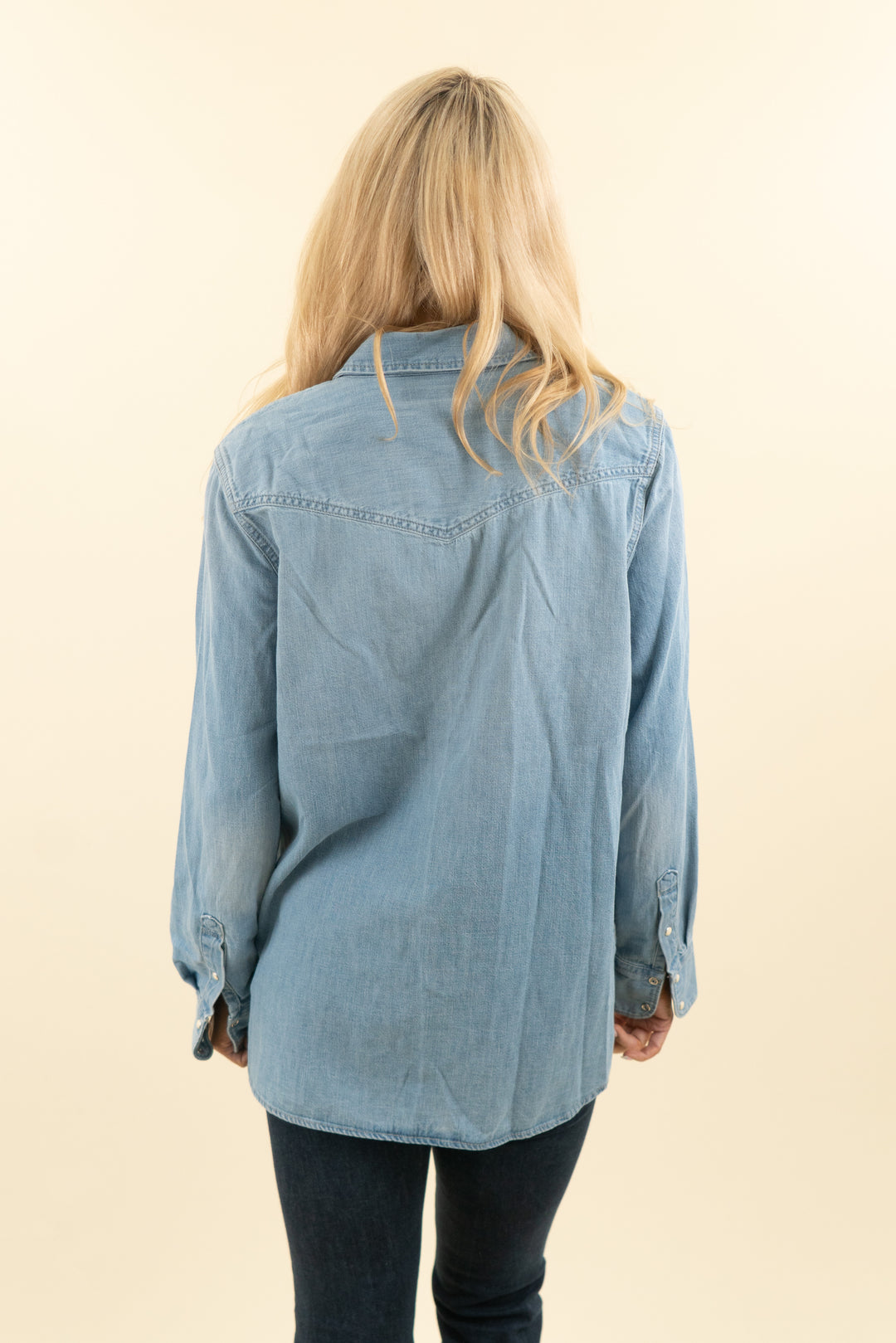 banana republic denim medium wash jacket (s; retail $98)