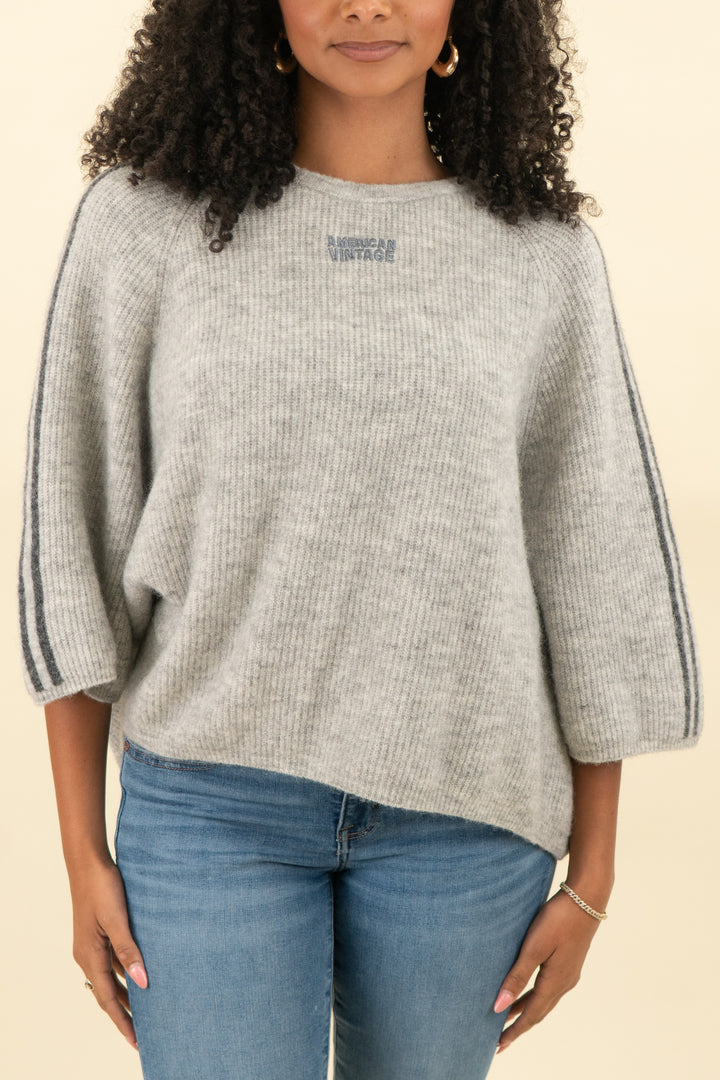 american vintage light and dark gray sweater (m; retail $195)