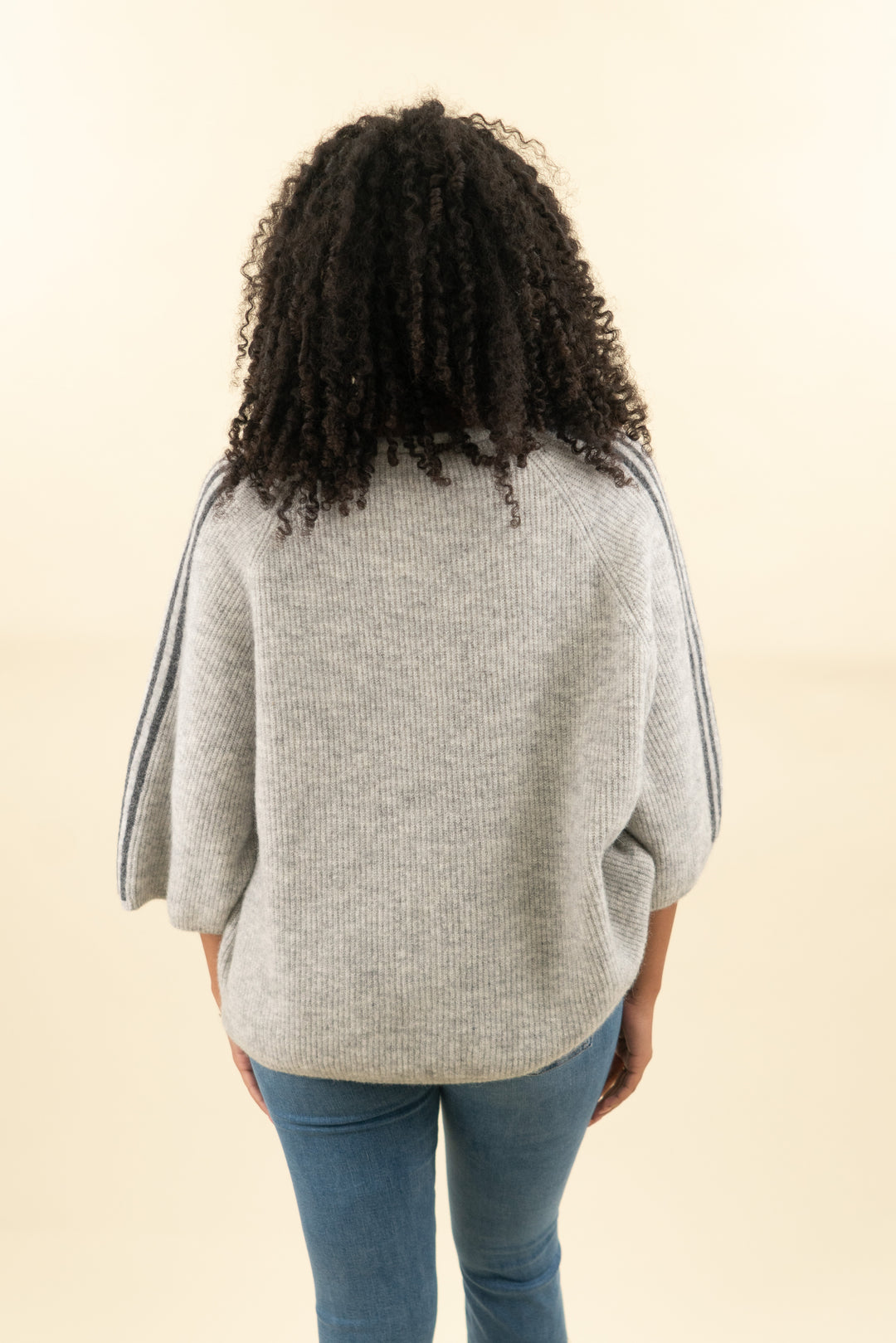 american vintage light and dark gray sweater (m; retail $195)