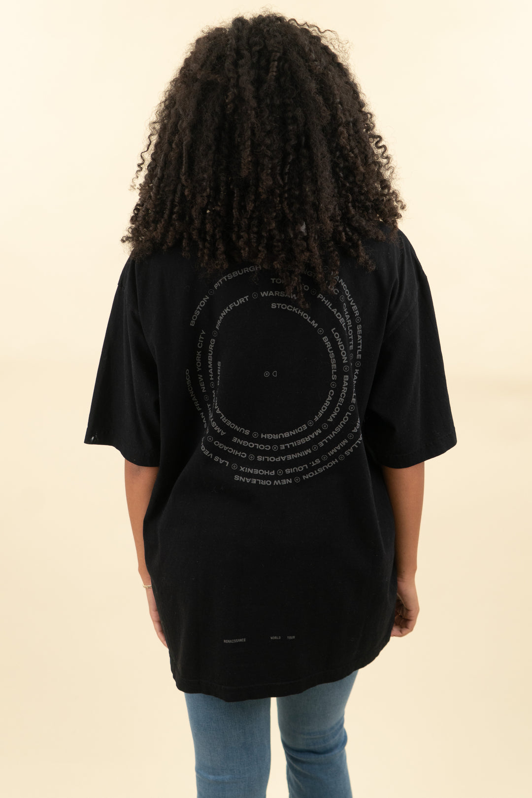 beyonce tour merch black beyonce graphic tee (xl; retail $50)
