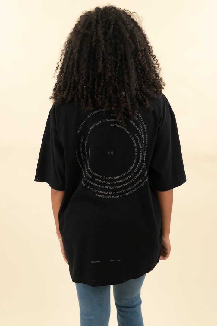 beyonce tour merch black beyonce graphic tee (xl; retail $50)