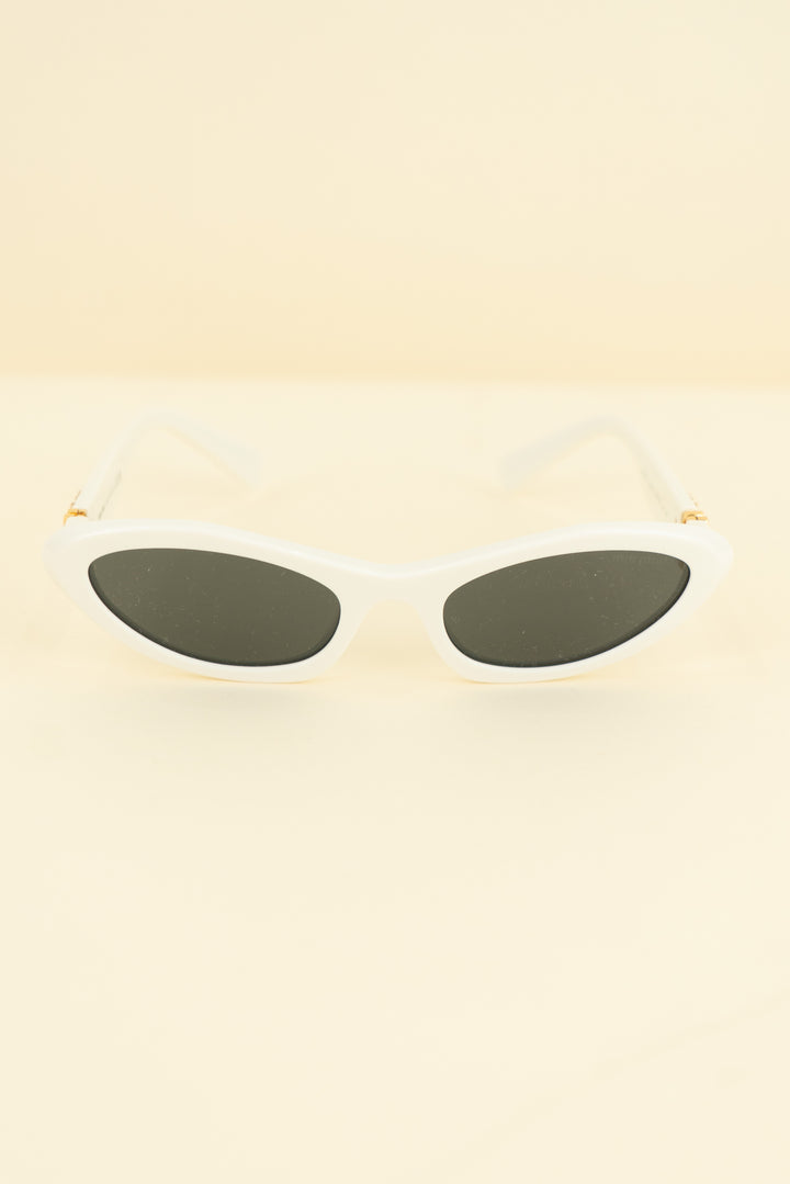 miu miu white sunglasses nwb (os; retail $530)