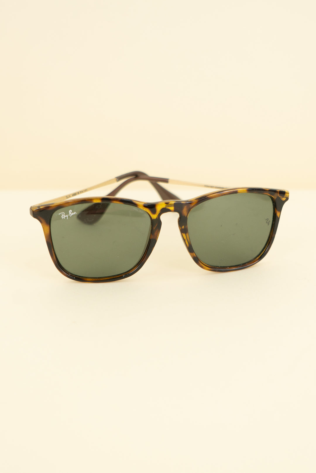 ray ban brown tortoise shell chris sunglasses (os; retail $176)