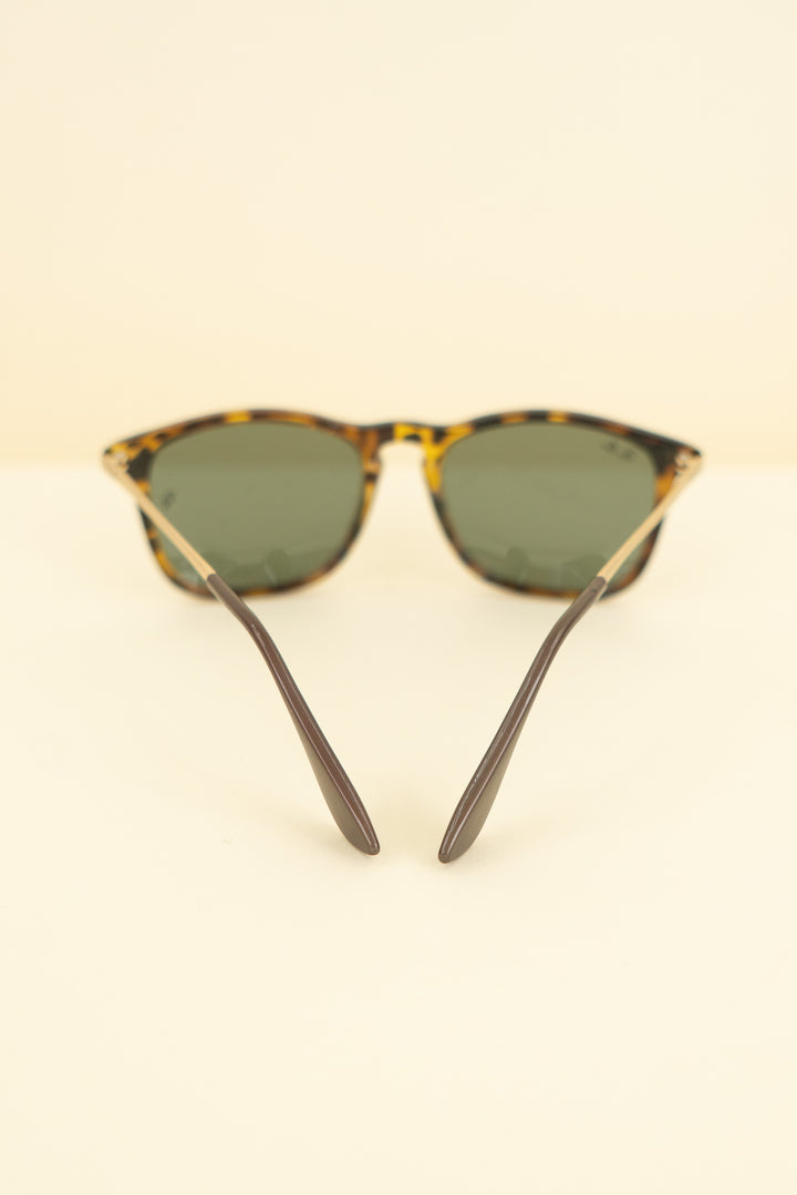 ray ban brown tortoise shell chris sunglasses (os; retail $176)