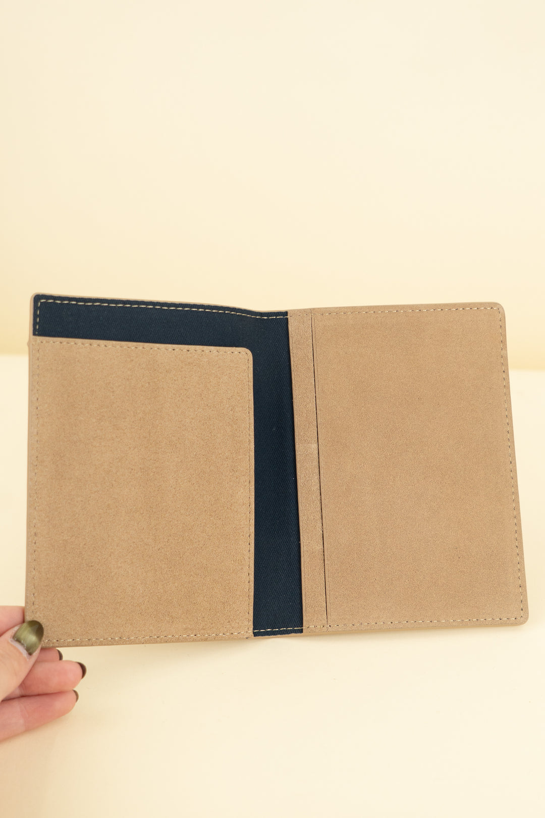 country music awards taupe suede passport holder (os; retail $125)