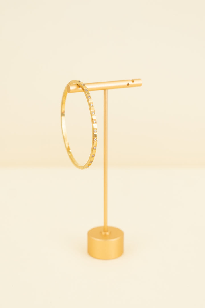evry jewels gold skinny bangle with rhinestones (os; retail $25)