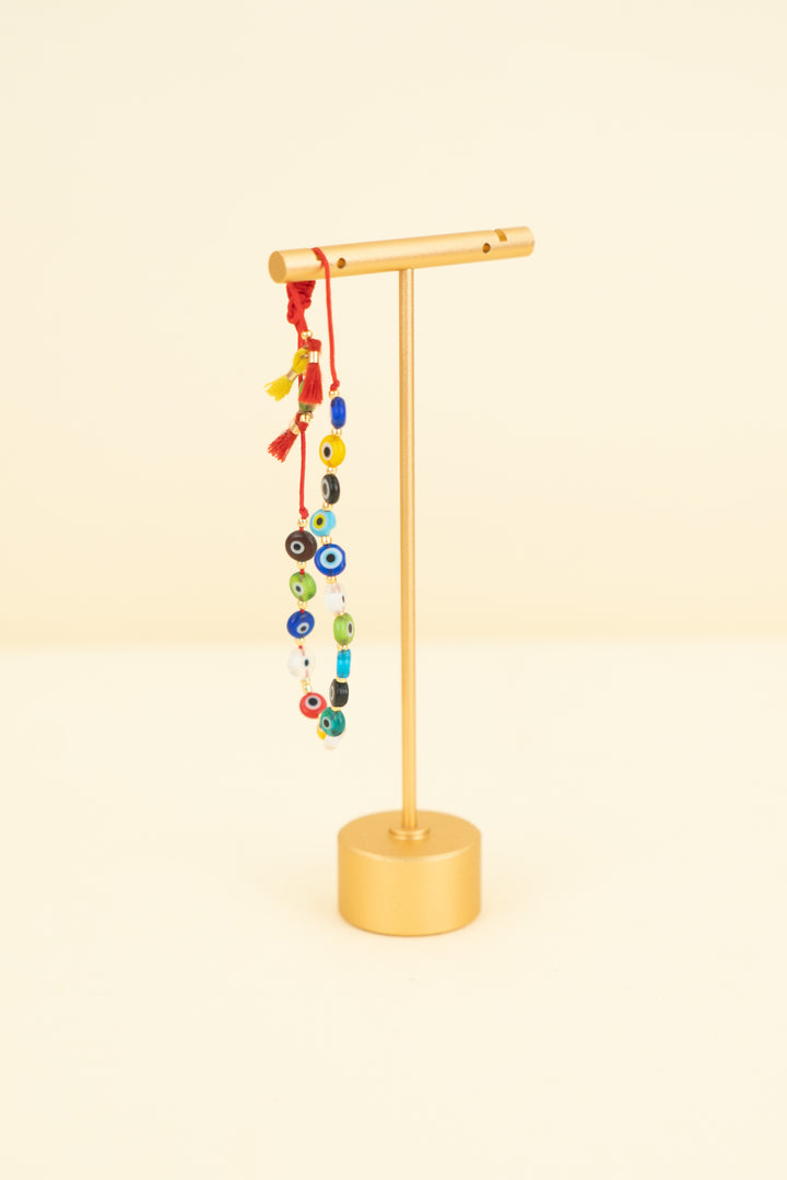 multicolor evil eye beaded bracelet (os; retail $35)
