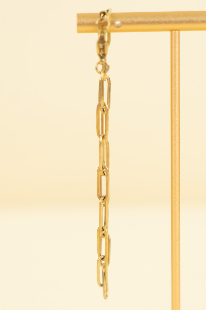 evry jewels gold paper clip link bracelet (os; retail $25)