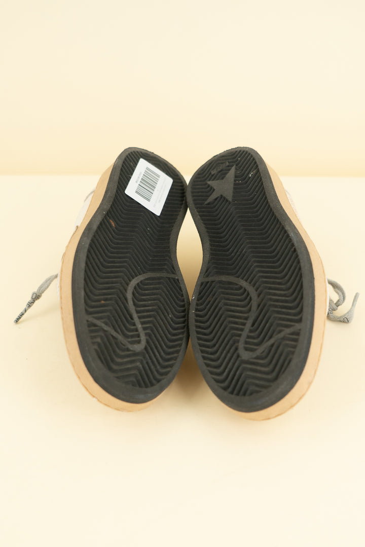 golden goose ballstar white and gold sneaker (36; retail $595)