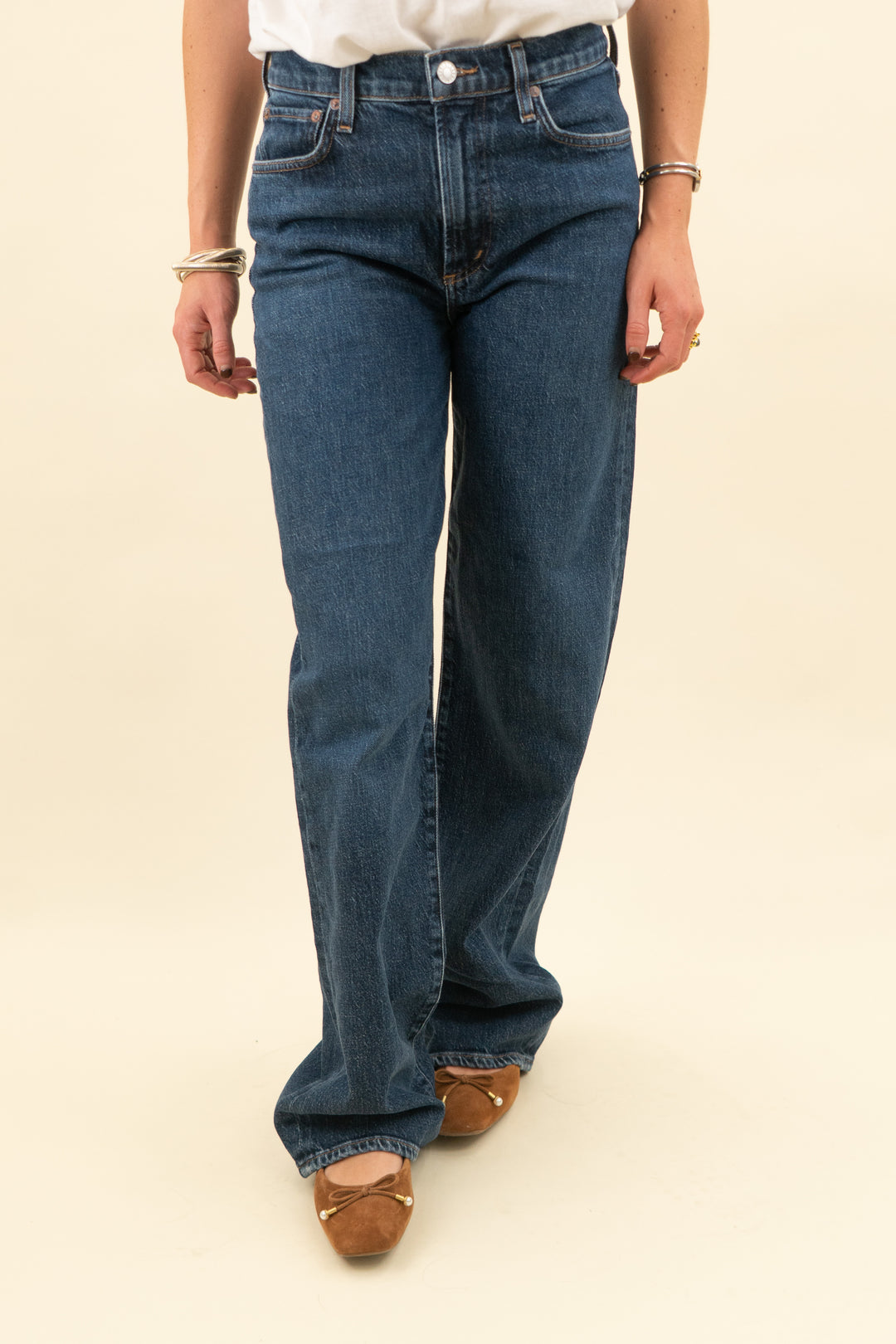 agolde harper jean mid rise relaxed straight nwt (26; retail $228)