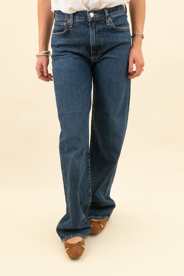 agolde harper jean mid rise relaxed straight nwt (26; retail $228)