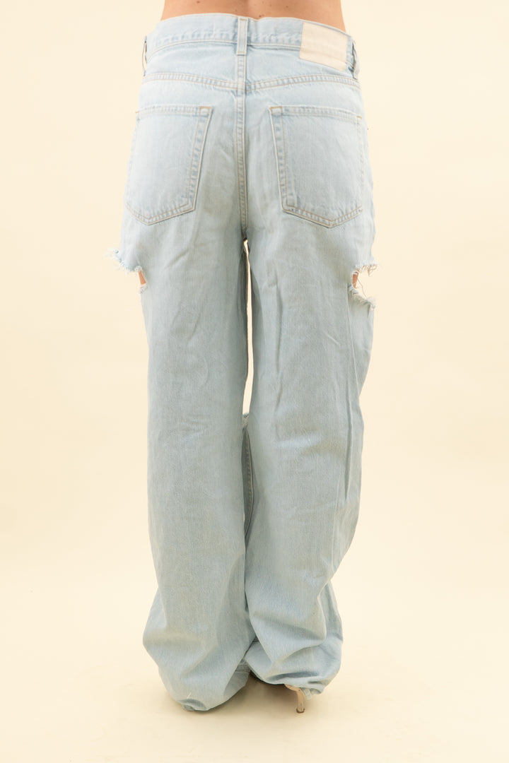 grlfrnd light wash jeans (25; retail $235)