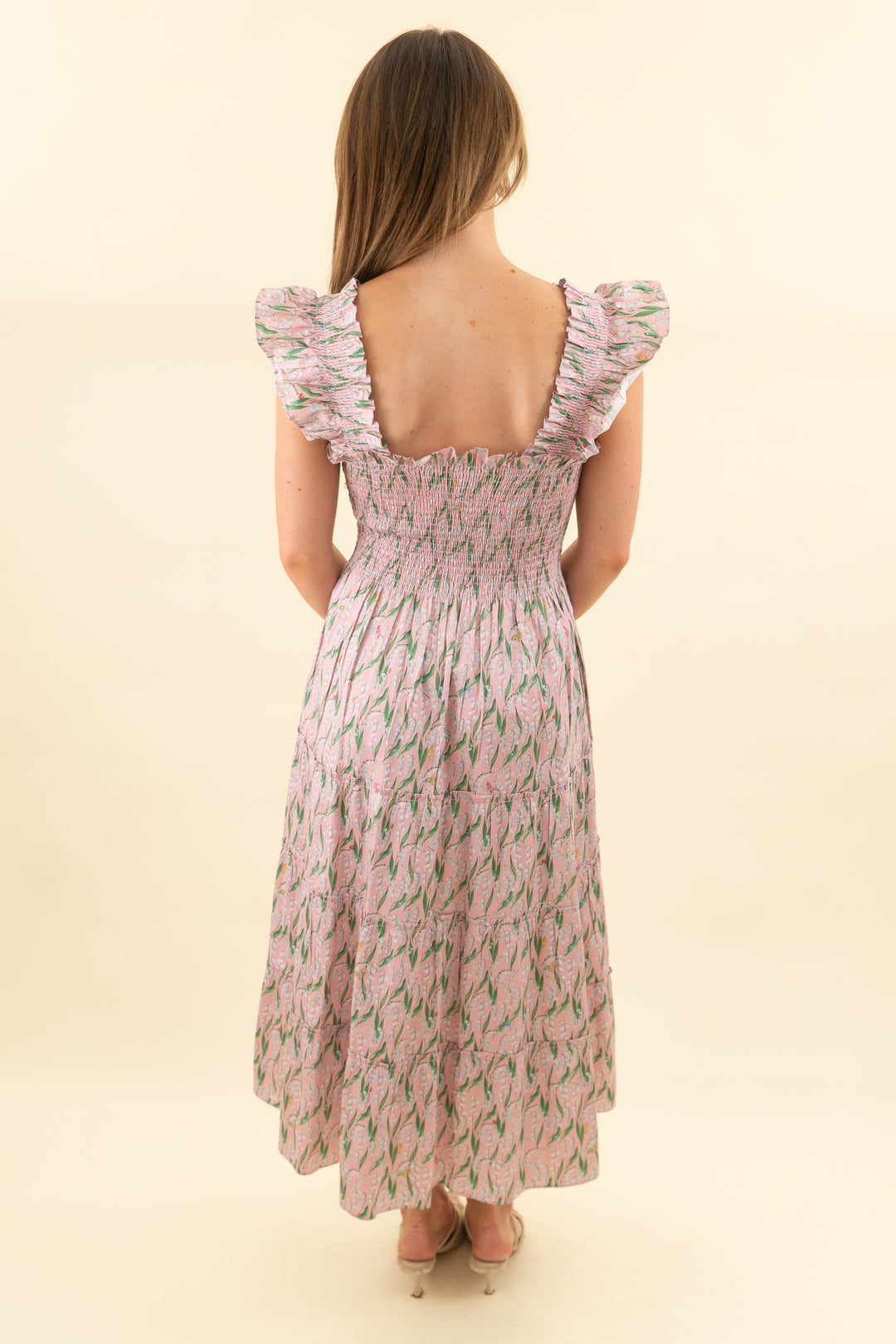 hill house home light pink floral dress (xxs; retail $198)