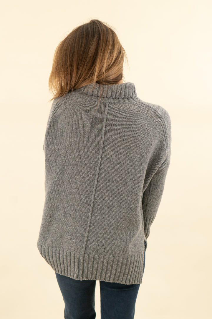 zadig & voltaire dark grey amour sweater (xs; retail $368)