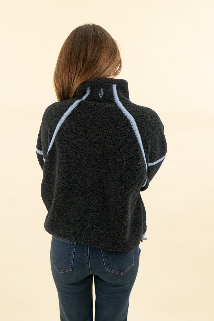 fp movement navy/ baby blue fleece pullover (s; retail $148)