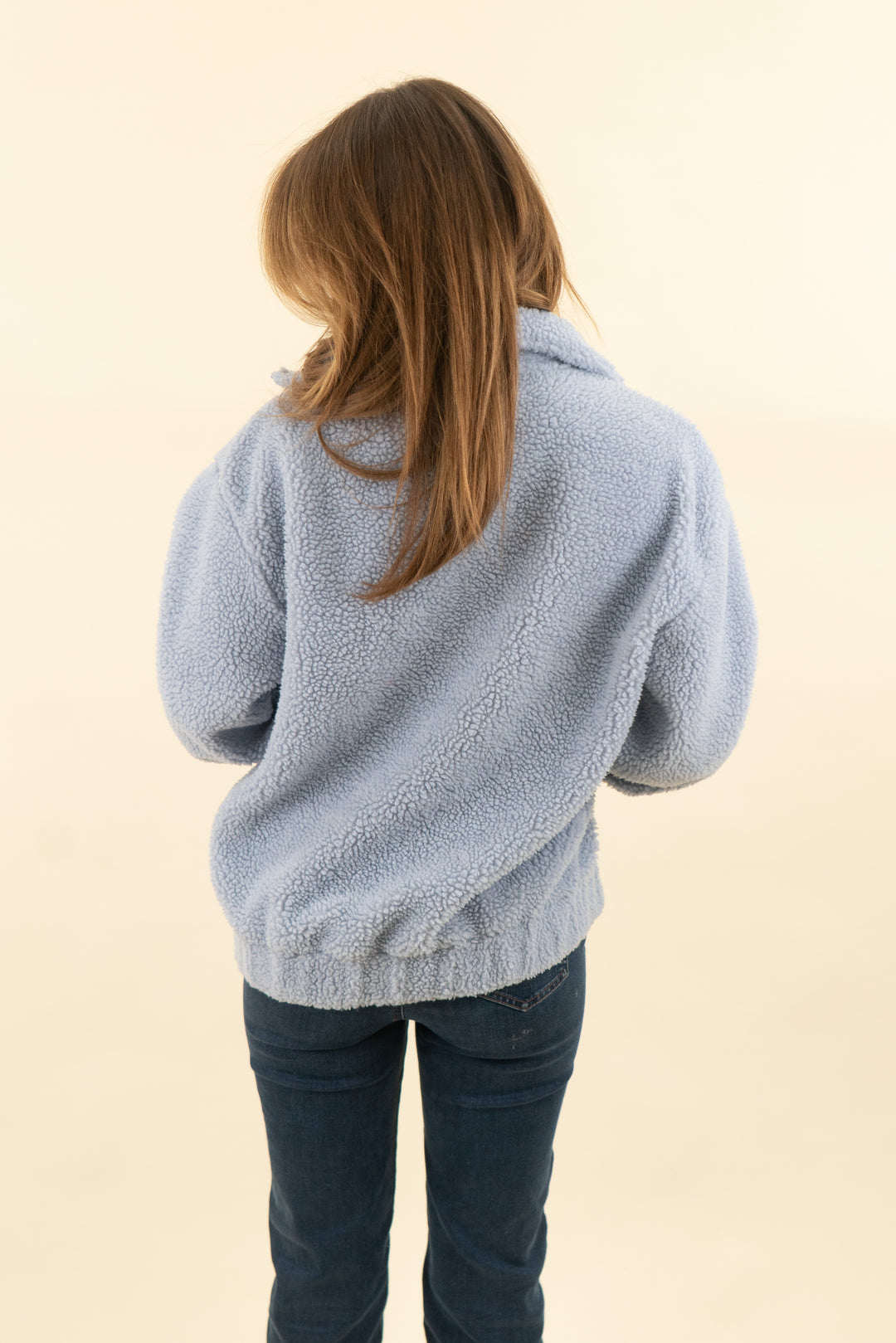 ardene light blue sherpa jacket (xs/s; retail $50)