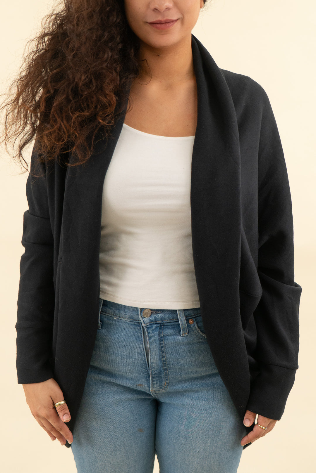 spanx black airessentials cardigan TB (M/L; retail $158)