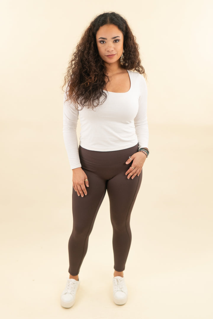 forme mocha brown legging (l; retail $118)