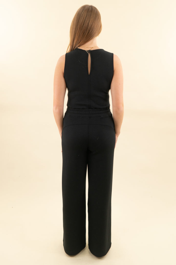 Spanx black sleeveless Jumpsuit AD (XST; retail $138)