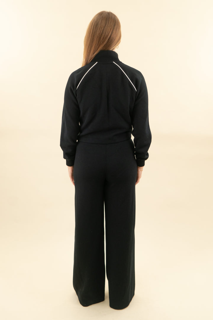 spanx black airpique long sleeve jumpsuit nwt AD (ST; retail $158)