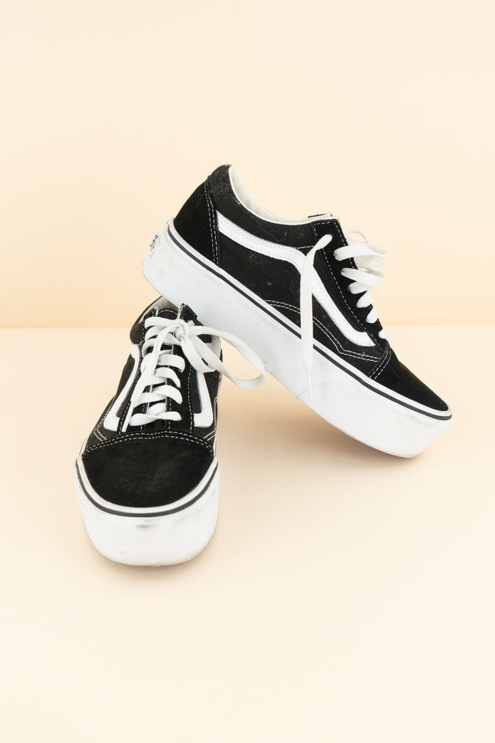 vans black oldskool stackform sneakers (7.5; retail $90)