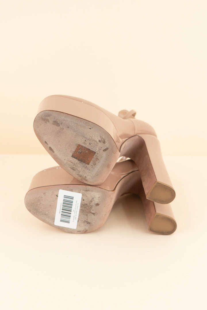 valentino tan go platform heels (38.5; retail $998)