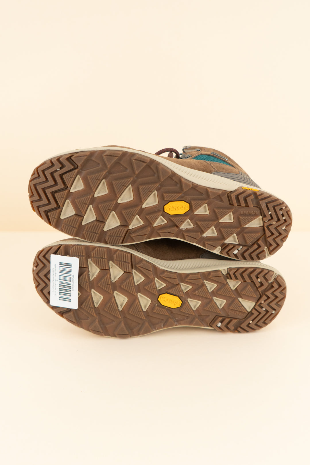 merrell teal and brown hiking boots (8; retail $195)