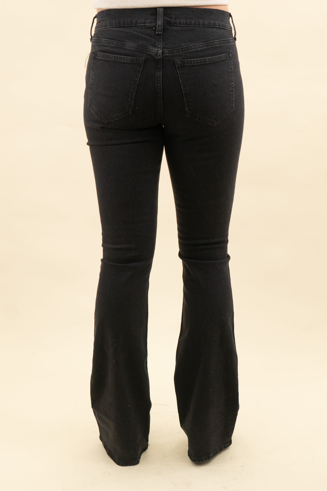 abercrombie & fitch black mid rise bootcut jean nwt (28L; retail $90)