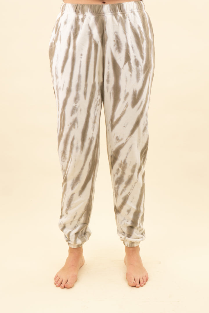 good american cream and tan tie dye joggers (1; retail $75)