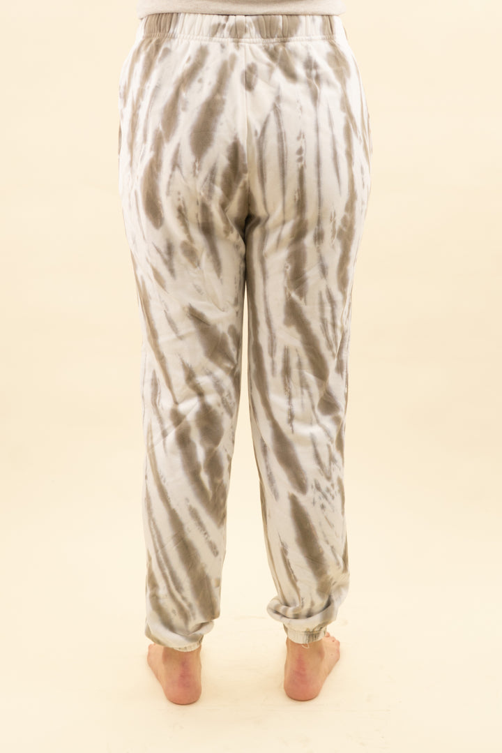 good american cream and tan tie dye joggers (1; retail $75)