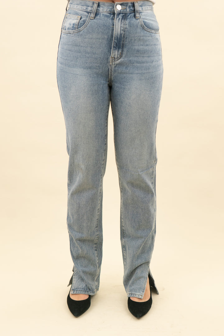 boohoo medium wash jeans (m; retail $74)