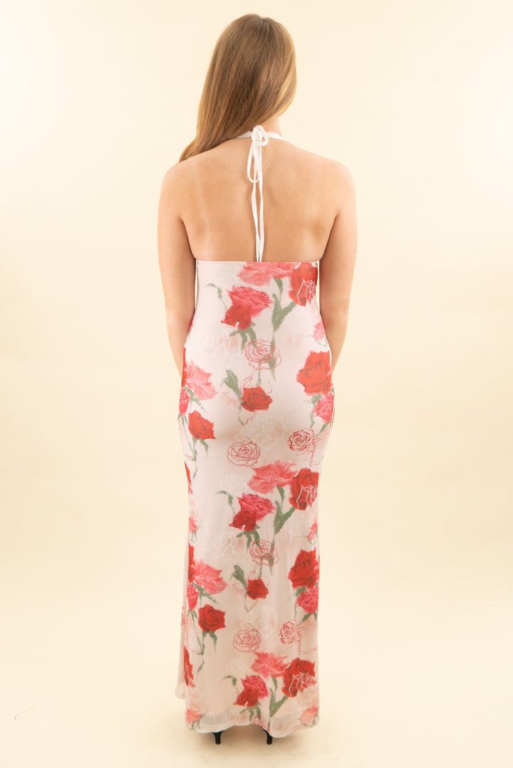 more to come pink floral maxi dress nwt (m; retail $92)