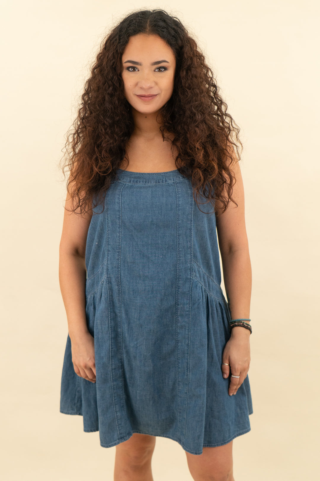 abercrombie & fitch blue denim mini dress (m; retail $90)