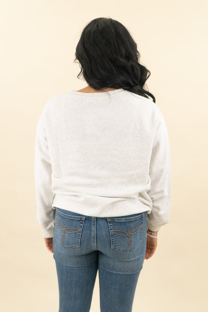 imctah heather grey "spicy" crewneck (l; retail $50)
