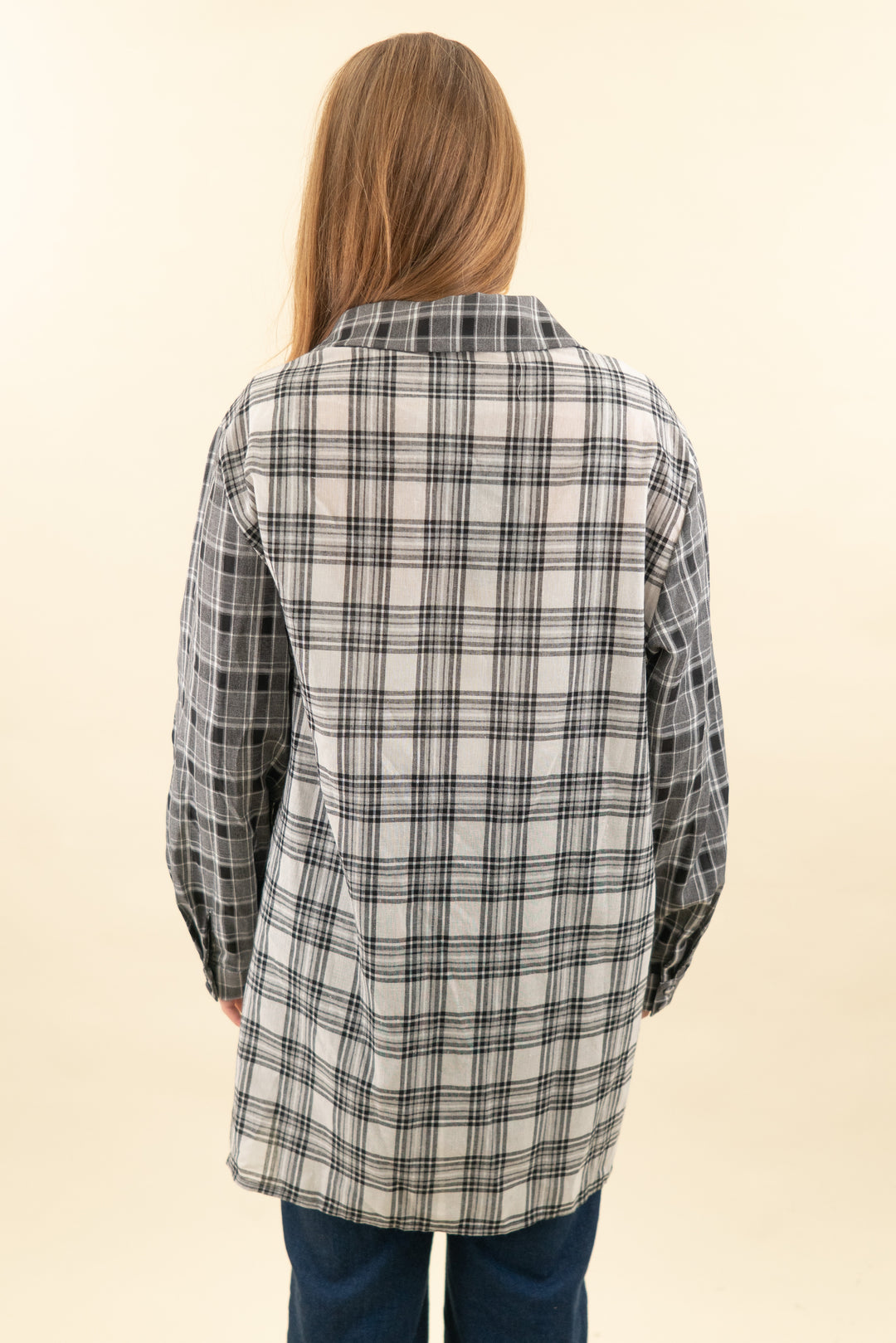 pretty little thing black plaid button down dress nwt (8; retail $62)